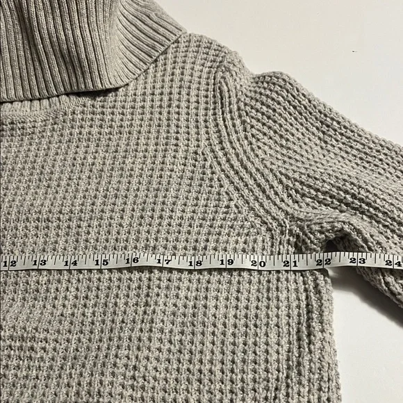 L.L. Bean Signature Cable Knit Cowl Neck Pullover SweaterSize XL EUC Cotton Wool - Picture 5 of 8